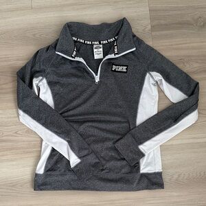 PINK Victoria's Secret Charcoal and White Pullover